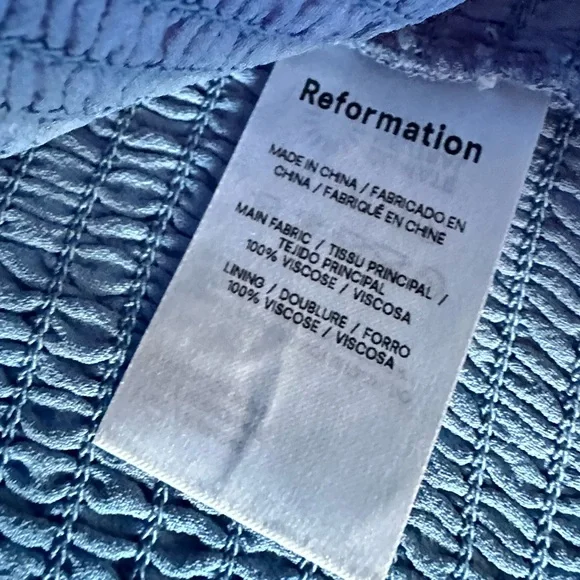 Reformation Pinto Top in Lassen Blue Size Medium - Picture 7 of 7